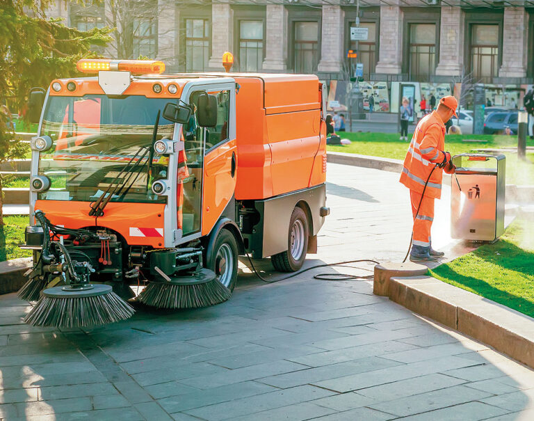 green power applied to machinery for street cleaner