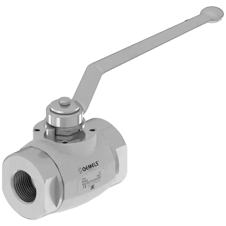 Valvola oleodinamica con maniglia, disegno 3D Gemels